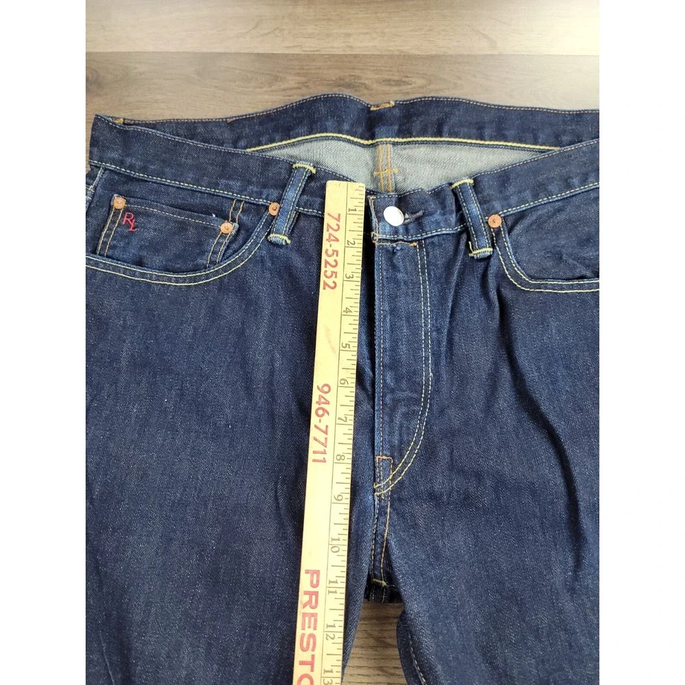 Polo Ralph Lauren Slim Fit Jeans Size 35x32 Dark Wash Stretch Cotton Straight